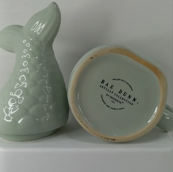 Rae Dunn "MERMAID AT HEART" Mug With Topper - Picture 3 of 5